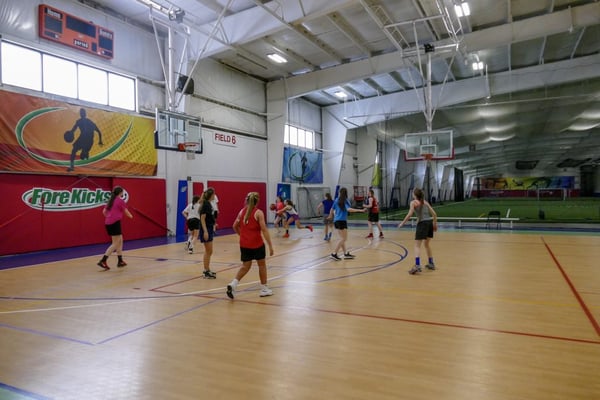 Girls Basketball Game in Boston